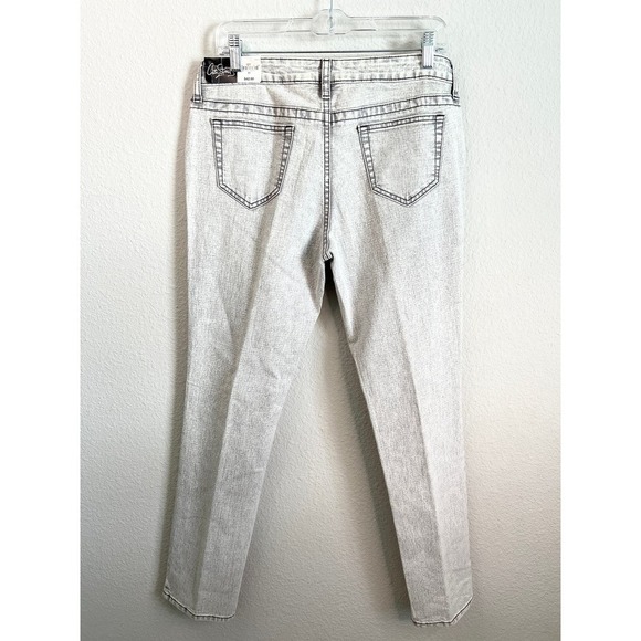 New City Streets Jeans Juniors Size 11 Low Rise Skinny Leg Gray Acid Wash Casual - Picture 3 of 7